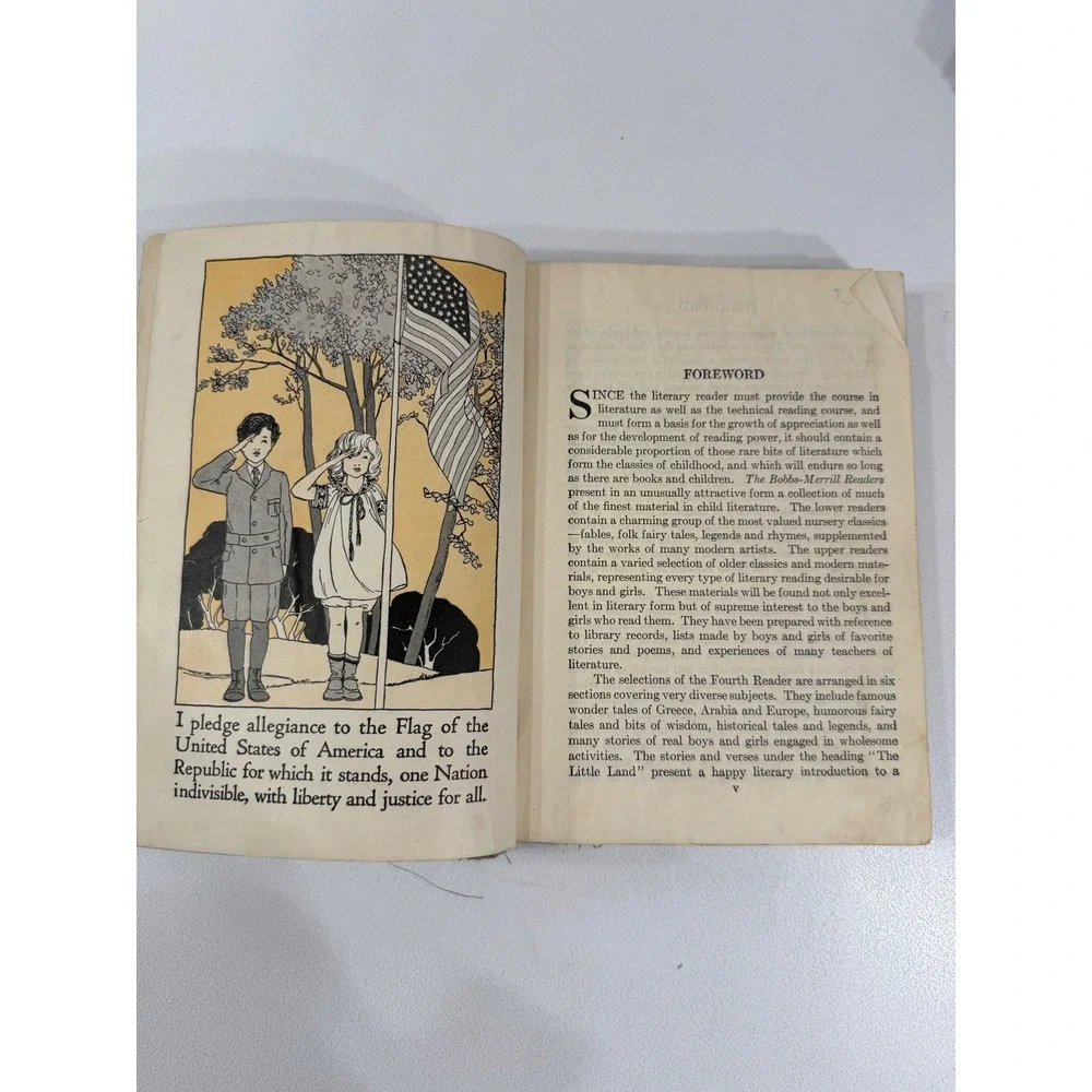 Vintage 1920s Bobbs-Merrill Readers Set Primer Second Fourth Baker School Books
